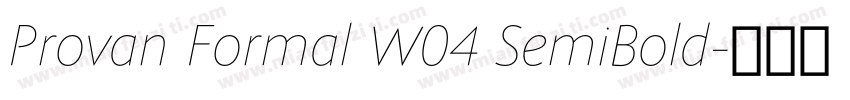 Provan Formal W04 SemiBold字体转换